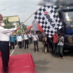 Pelepasan pengiriman Trainset ke-31 untuk LRT Jabodebek oleh Direktur Jenderal Kereta Api, Zulfikri.