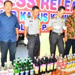 Rilis ungkap kasus hasil operasi pekat Polres Pamekasan. foto: ERRI S/ BANGSAONLINE