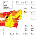 Peta sebaran Covid-19 di Kabupaten Blitar.