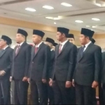 Pengambilan sumpah anggota DPRD Bangkalan.