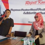 Imam Bukhori mensosialisasikan pengembangan dapil dalam Pileg menyusul persetujuan Pusat atas program pemekaran kecamatan di Kota Mojokerto. Foto: YUDI EKO PURNOMO/BANGSAONLINE