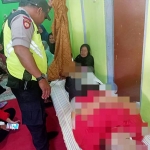 Jenazah korban saat di rumah duka.