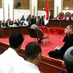 Suasana sidang online yang digelar Kejari Batu.