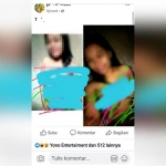 Tangkapan layar postingan akun FB berinisial NF yang menyebarkan foto bugil korbannya.