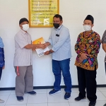 Dekan FH Uniska Dr. Zainal Arifin, S.H., M.H. (dua dari kiri) didampingi Kaprodi S1 Hukum Sicilia Mardian Yoel, S.H., M.H., ketika menerima Ketua Bawaslu Kota Kediri Mansur, S.T. (dua dari kanan),  didampingi Anggota Yudi Agung Nugroho, S.H., dan Yusron Khairul Anam, S.E. foto: ist.