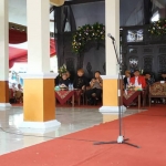 Bupati Blitar Rijanto saat membuka ritual Jamasan Gong Kiai Pradah.