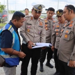 Kapolres Ngawi bersama PJU saat melakukan pengecekan jalur dan terminal bus