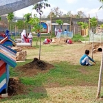 Suasana Taman Kelinci di Desa Mliwang, Kecamatan Kerek, Kabupaten Tuban yang masih akan terus dikembangkan.
