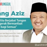 Salah satu banner Kang Aziz yang bertebaran di Blitar. foto: istimewa/ bangsaonline.com