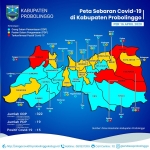 Peta sebaran Covid-19 di Probolinggo.