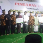 Bupati Fathul Huda, Ketua PWNU Jatim Marzuki Mustamar, dan pengurus Ponpes Tahfidz Modern Terpadu Muslimah Tuban saat peresmian beberapa waktu lalu.