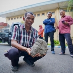 Fragmen Kepala Ganesha yang telah ditemukan. (Ist). 