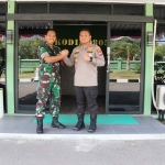 Kunjungan Kapolres Ngawi sebagai pejabat baru ke Kodim Ngawi.