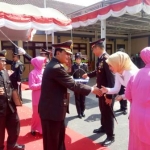 Kapolres Pamekasan  di sela peringatan HUT Bhayangkara, Rabu (11/7).