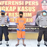 Rizal Firmansyah (24), asal Kecamatan Tanggulangin, Sidoarjo yang tega menganiaya anaknya, berhasil diringkus Unit Perlindungan Perempuan dan Anak (PPA) Satreskrim Polresta Sidoarjo. (foto: ist)