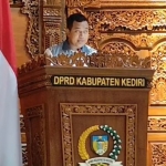Alfian Ihwalul Rizqiya, Juru Bicara Fraksi Partai Nasdem DPRD Kabupaten Kediri saat menyampaikan pandangan umum. (Ist). 
