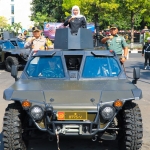 Gubernur Jatim Khofifah Indar Parawansa bersama Pangdam V Brawijaya Mayjend TNI Farid Makruf dan Kapolda Jatim Irjen Pol Toni Harmanto.