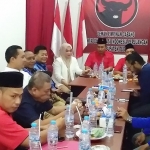 Suasana pertemuan koalisi partai poros perubahan dengan PDIP dan Gerindra.