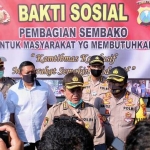 Keluarga besar Alumni Akademi Kepolisian (Akpol) Tahun 1991 Bharadaksa, melaksanakan bakti sosial pada masyarakat terdampak Covid-19 dalam rangka pengabdian 29 tahun di korps Tribrata. 