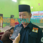 Ketua Kosti Kediri periode 2023-2027, Ardi, saat memberi keterangan kepada awak media Foto: MUJI HARJITA/ BANGSAONLINE