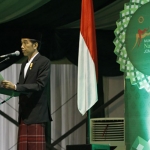 Presiden RI Joko Widodo saat membuka Muktamar ke-33 Nahdlatul Ulama (NU), di Jombang, Jawa Timur, 1 Agustus 2015. Pembukaan Muktamar NU ini dihadiri pula oleh sejumlah Menteri Kabinet Kerja. Foto: TEMPO/Subekti