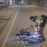 Olah TKP dan sepeda pancal sebelum dievakuasi.
