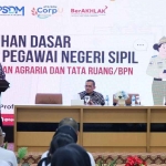 Sekjen Kementerian ATR/BPN saat memberi sambutan.