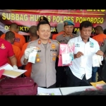 Kapolres Ponorogo AKBP Arief Fitrianto saat rilis pers ungkap 28 kasus di wilayah hukumnya.