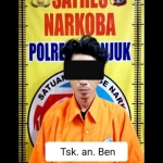 Kurir sabu asal Kediri berinisal Ben yang berhasil diamankan oleh Satresnarkoba Polres Nganjuk.