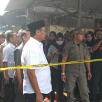 Bupati Tuban, H Fathul Huda saat meninjau lokasi.