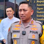 Kapolres Blitar Kota AKBP Danang Setiyo saat memberikan keterangan