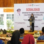Ketua Tim Pembina Posyandu Kabupaten Kediri, Eriani Annisa Hanindhito, saat memberi sambutan. Foto: Ist