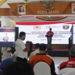 Acara pelantikan pengurus KONI Ngawi secara virtual.