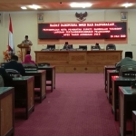 Rapat Paripurna DPRD Bangkalan. (foto: ist).