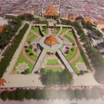 Maket kawasan wisata religi alun-alun Gresik. foto: SYUHUD/ BANGSAONLINE