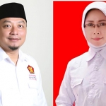 Kolase foto: Ketua DPC Gerindra Gresik, Asluchul Alif, dan Sekretaris DPC Gerindra Gresik, Nur Saidah.