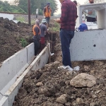 Proyek pembangunan jalur ganda Madiun-Jombang II.