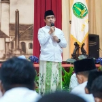 Wali Kota Pasuruan, Adi Wibowo saat memberikan sambutan di acara peringatan Tahun Baru Islam 1447 H. (Ist)