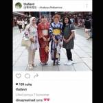 Foto Tjaturina Suharli saat berada di Jepang yang diupload oleh anaknya di Instagram.