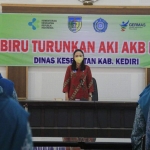 Ketua Tim Penggerak PKK Kabupaten Kediri Eriani Annisa Hanindhito saat acara evaluasi kinerja Srikandi Biru. foto: ist.