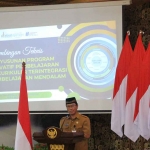 Kepala Disdikbud Kota Mojokerto, Ruby Hartoyo, saat memberi sambutan.