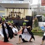 PEMBUKAAN SIEDEX 2015: Sejumlah siswa SMP PGRI 1 Buduran Sidoarjo membawakan Tari Topeng Nyadran, Rabu (25/11/2015). foto: musta