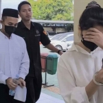 Kedua terdakwa Ichlas Budi Pratama alias IBP dan Viska Dhea Ramadhani alias VK saat hendak memasuki ruang sidang di Pengadilan Negeri Gresik, Senin (2/6/2025).