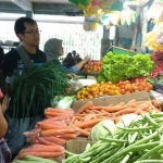 Suasana salah satu pasar di Kabupaten Jember.