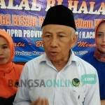 Ketua DPW Partai NasDem Jatim, Effendy Choirie, saat menghadiri halal bihalal di Jombang, Sabtu (6/8). foto: ROMZA/ BANGSAONLINE