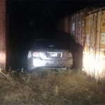 Mobil ditemukan di lapangan Dusun Tado RT 09/RW 04 Desa Singkalan, Balongbendo.