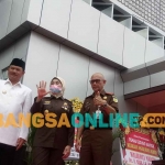 Kajati Jatim, Mia Amiati, bersama Kajari dan Wali Kota Madiun usai peresmian gedung baru. Foto: HENDRO SUHARTONO/BANGSAONLINE