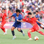 Timnas Indonesia saat menghadapi Filipina di laga perdana SEA Games 2023 Kamboja.