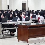 Suasana pelaksanaan tes SKD di basement SLG.