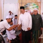 Wali Kota Pasuruan, Saifullah Yusuf, saat hadir dalam acara Haul Kiai Syarif ke-60 dan Kiai Faqih ke-27.